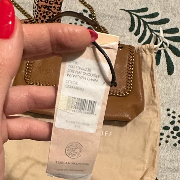 Rebecca Minkoff  Edie flap with woven shoulder chain adjustable cross body bag - Picture 10 of 10